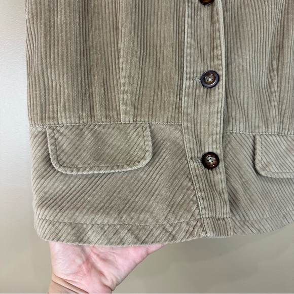 Christopher & Banks Tan Corduroy Vest Small Prep Ivy League Riding Neutral - Picture 4 of 8